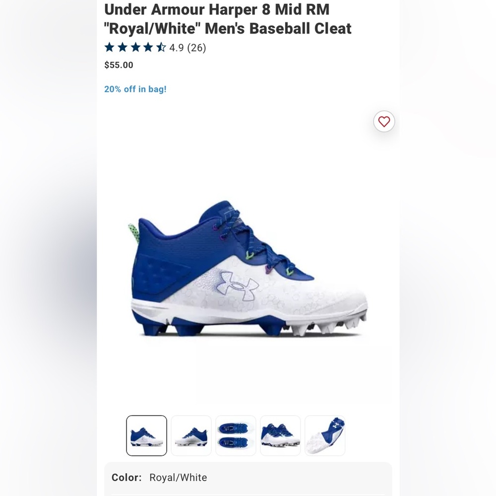 Under Armour Men’s Bryce Harper Baseball Cleats